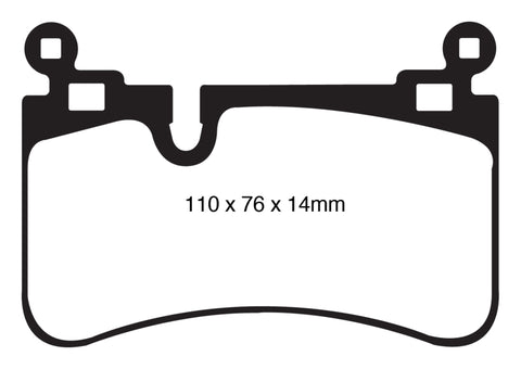 EBC 08-13 Mercedes-Benz C63 AMG (W204) 6.2 Yellowstuff Rear Brake Pads - DP41839R
