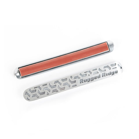 Rugged Ridge Elite Dr Hndle Insert Brushed Tread 4D 07-18 Jeep Wrangler JK - 13311.51