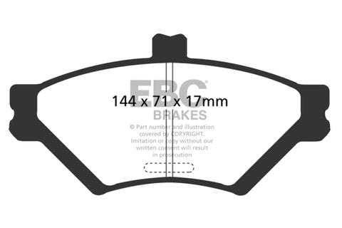 EBC 95-97 Ford Crown Victoria 4.6 (Phenolic Pistons) Yellowstuff Front Brake Pads - DP41169R