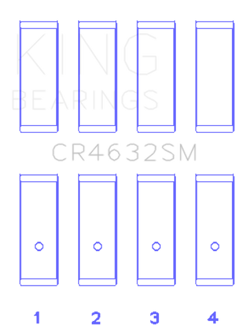 King Nissan HR15/16DE (Size STD) Rod Bearing Set - CR4632SM