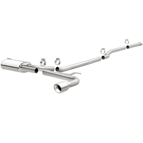 MagnaFlow Cat Back, SS, 2.5in, Street, Single Straight Pass. Polished 4in Tip, 2015 Ford Fusion 2.5L - 19096