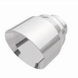 MagnaFlow Tip Stainless Double Wall Round Single Outlet Polished 4.5in DIA 2.5in Inlet 5.75in Length - 35224