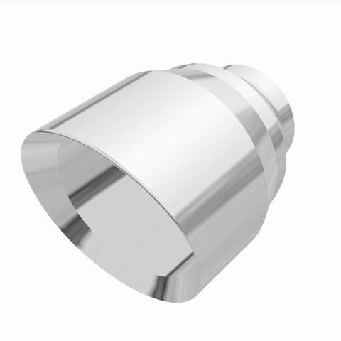 MagnaFlow Tip Stainless Double Wall Round Single Outlet Polished 4.5in DIA 2.5in Inlet 5.75in Length - 35224