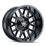Mayhem 8107 Cogent 20x10 / 5x127 BP / -19mm Offset / 87.1mm Hub Black w/ Milled Spokes Wheel - 8107-2152BM