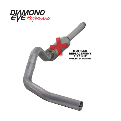 Diamond Eye KIT 4in CB MFLR RPLCMENT PIPE SGL AL: 94-97 FORD 7.3L F250/F350 PWRSTROKE - K4310A-RP