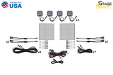Diode Dynamics RGBW Rock Light Installer Magnet Mount Kit w/Controller (12-pack) - DD7749C