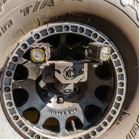 KC HiLiTES 2018+ Jeep Wrangler JL / 2021+ Ford Bronco Raptor Spare Tire Carrier Light Mount - 7478