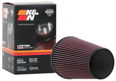 K&N Universal Clamp-On Air Filter 6in FLG / 7-1/2in B / 4-1/2in T / 9in H - RU-5046