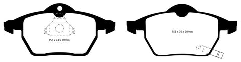 EBC 99-02 Saab 9-3 2.0 Turbo Yellowstuff Front Brake Pads - DP41443R