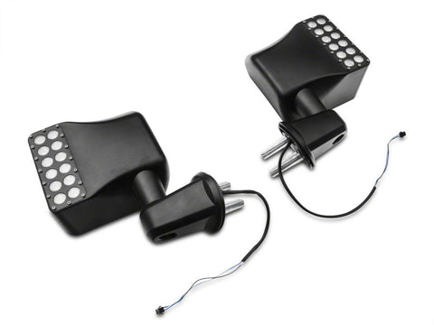 Raxiom 07-18 Jeep Wrangler JK Off-Road LED Manual Mirrors w/ Turn Signals - J116869