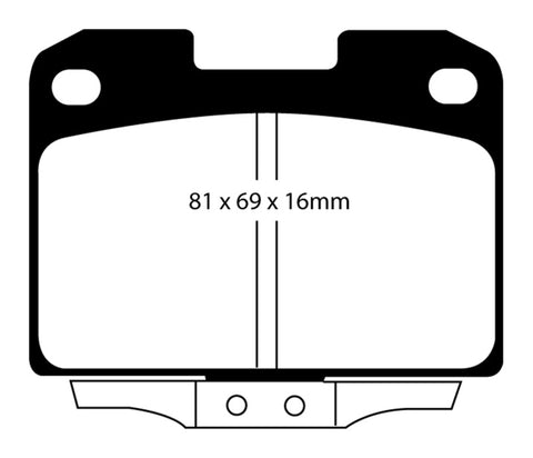 EBC 94-96 Dodge Stealth 3.0 4WD Yellowstuff Rear Brake Pads - DP41098R