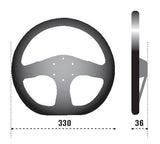 Sparco Steering Wheel 353 Suede Black (NO HORN INCLUDED) - 015R353PSN