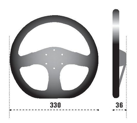 Sparco Steering Wheel 353 Suede Black (NO HORN INCLUDED) - 015R353PSN