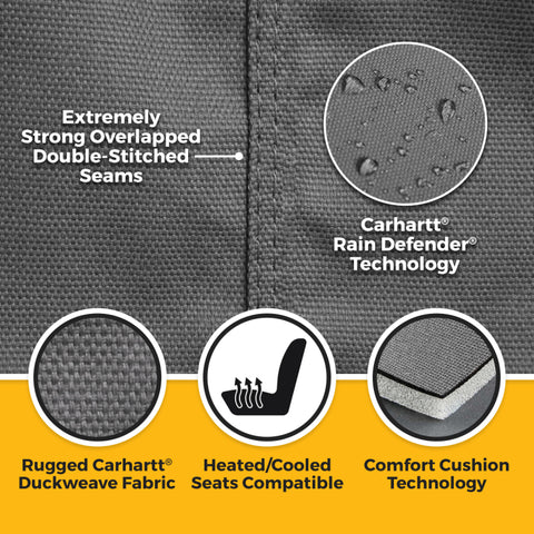 Covercraft 04-08 Ford F-150 XLT Carhartt PrecisionFit Custom Front Row Seat Covers - Gravel - GTF367CAGY