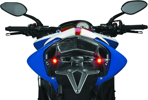 Kuryakyn Rhombus Rear Left Red/Red/Amber Satin Black - 2545