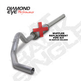 Diamond Eye KIT 4in CB MFLR RPLCMENT PIPE SGL AL: 2004.5-2007.5 DODGE CUMMINS 600 - K4234A-RP