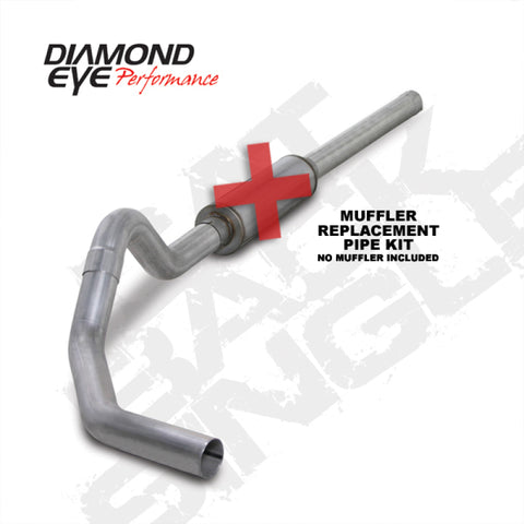 Diamond Eye KIT 4in CB MFLR RPLCMENT PIPE SGL AL: 2004.5-2007.5 DODGE CUMMINS 600 - K4234A-RP