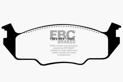 EBC 80-84 Volkswagen Golf 1.6 Yellowstuff Front Brake Pads - DP4366R