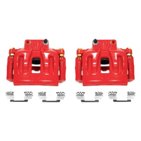 Power Stop 12-17 Chrysler 300 Front Red Calipers w/Brackets - Pair - S4968A