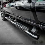 Westin 19-20 Chevrolet/GMC Silverado/Sierra 1500 Double Cab PRO TRAXX 4 Oval Nerf Step Bars - Black - 21-24125