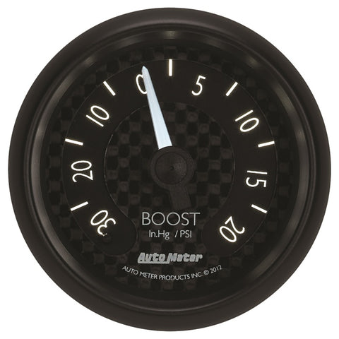 Autometer GT Series 52mm Mechanical 30 In Hg/20 psi Vacuum/Boost Gauge - 8001