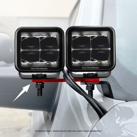 Go Rhino Universal XE Hood Hinge Cube Light Mount - 732400T