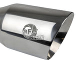 aFe MACH Force-Xp Univ 304 SS Double-Wall Clamp-On Exhaust Tip - Polished - 3in Inlet - 4.5in Outlet - 49T30454-P093