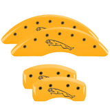 MGP 4 Caliper Covers Engraved Front & Rear Acura Yellow finish black ch - 39018SACUYL