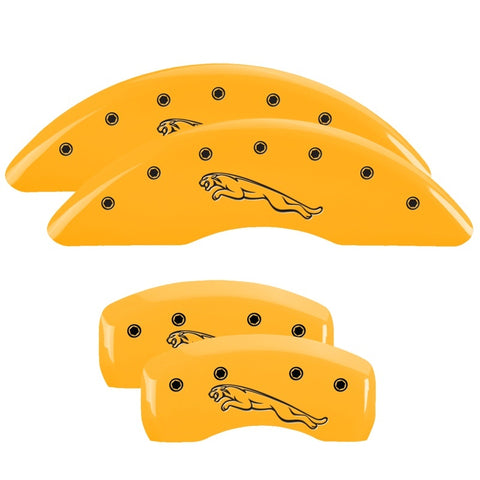 MGP 4 Caliper Covers Engraved Front & Rear Acura Yellow finish black ch - 39018SACUYL