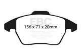 EBC 06-13 Audi A3 2.0 Turbo (Girling rear caliper) Yellowstuff Front Brake Pads - DP41517R