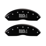 MGP 4 Caliper Covers Engraved Front & Rear Mach 1 Black finish silver ch - 10017SMCHBK