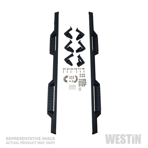 Westin/HDX 16-18 Nissan Titan XD Crew / 17-18 Titan Crew Cab Drop Nerf Step Bars - Textured Black - 56-14025