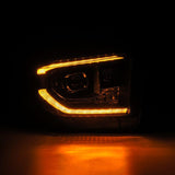 AlphaRex 14-21 Toyota Tundra LUXX-Series LED Proj Headlights Blk w/Actv Light & Seq. Sig + DRL - 880835