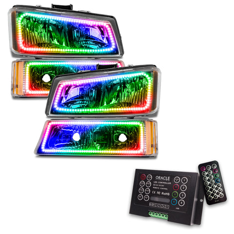 Oracle 03-06 Chevy Silverado Pre-Assembled Headlights w/ Parking Lights - ColorSHIFT 2 - 8205-333