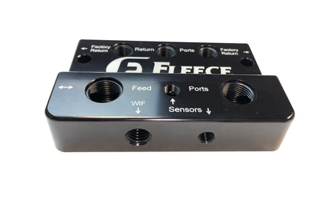 Fleece Performance 10-12 Dodge 6.7L Cummins 4th Gen Fuel Distribution Block - FPE-FFD-RF-4G