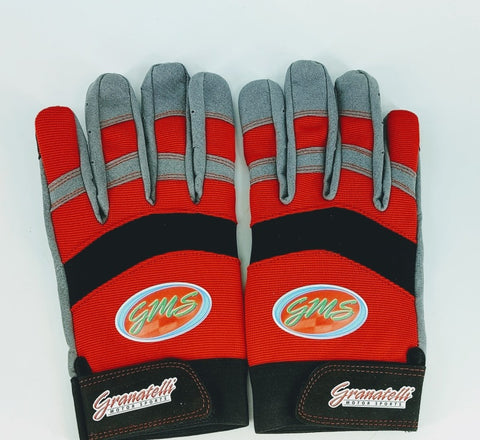 Granatelli Large Mechanics Work Gloves - Red/Gray/Black - 706522