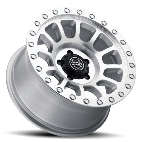 ICON Hulse 17 X 8.5 6 X 5.5 0mm Offset 4.75in BS Silver Machined - 8017858347SM