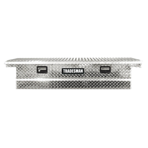 Tradesman Aluminum Single Lid Cross Bed Truck Tool Box (70in.) - Brite - 9100LPT