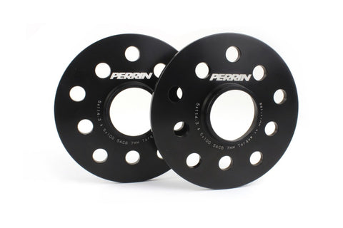 PERRIN Subaru 5x114.3/5x100 7mm Slip-On Wheel Spacers - w/ 56mm Hubs/Qty 10 Studs - PSP-WHL-107BK