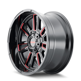 Mayhem 8115 Apollo 20x9 / 8x170 BP / 0mm Offset / 125.2mm Hub Black w/ Prism Red Wheel - 8115-2970BTR