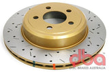 DBA 08-09 Charger / Magnum / Challenger w/o Brembo Brakes Rear Drilled & Slotted 4000 Series Rotor - 42439XS