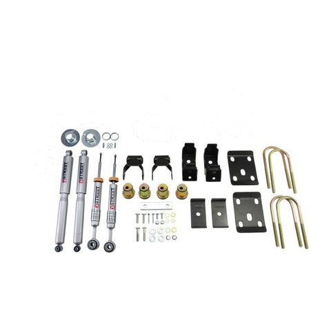 Belltech LOWERING KIT 14 Chev/GM Silverado/Sierra Std Cabs 2WD 0in to -4in Front/7in Rear with Shock - 993SP