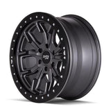 Dirty Life 9303 DT-1 17x9/5x127 BP/-12mm Offset/78.1mm Hub Matte Gunmetal Wheel - Simulated Rashring - 9303-7973MGT12