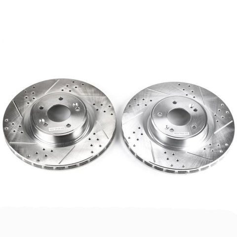 Power Stop 10-16 Hyundai Genesis Coupe Front Evolution Drilled & Slotted Rotors - Pair - JBR1529XPR