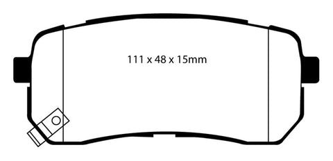 EBC 07-12 Hyundai Veracruz 3.8 Greenstuff Rear Brake Pads - DP61814
