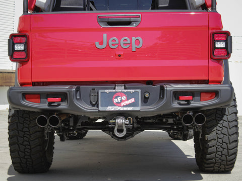 aFe Vulcan Series 3in-2-1/2in 304 SS Cat-Back 2020 Jeep Gladiator (JT) V6-3.6L w/ Black Tips - 49-38084-B