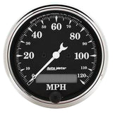 AutoMeter Gauge Speedo. 3-1/8in. 120MPH Elec. Prog. W/ Lcd Odo Old Tyme Blk - 1787