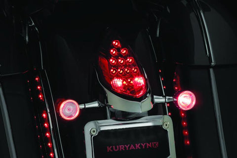 Kuryakyn Rear Turn Signal & License Plate Mount Indian Chrome - 3128