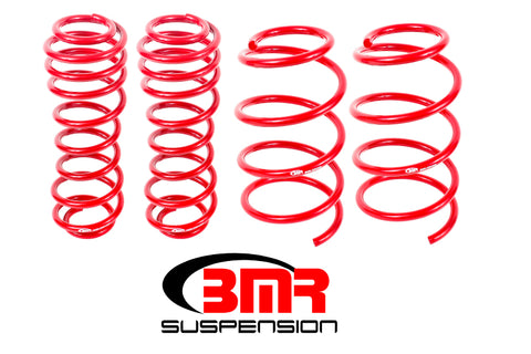 BMR 05-14 S197 Mustang GT Drag Version Lowering Springs (Set Of 4) - Red - SP068R