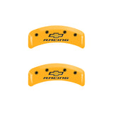 MGP 4 Caliper Covers Engraved F & R Chevy Racing Yellow Finish Black Char 1988 Chevrolet Corvette - 13013SBRCYL